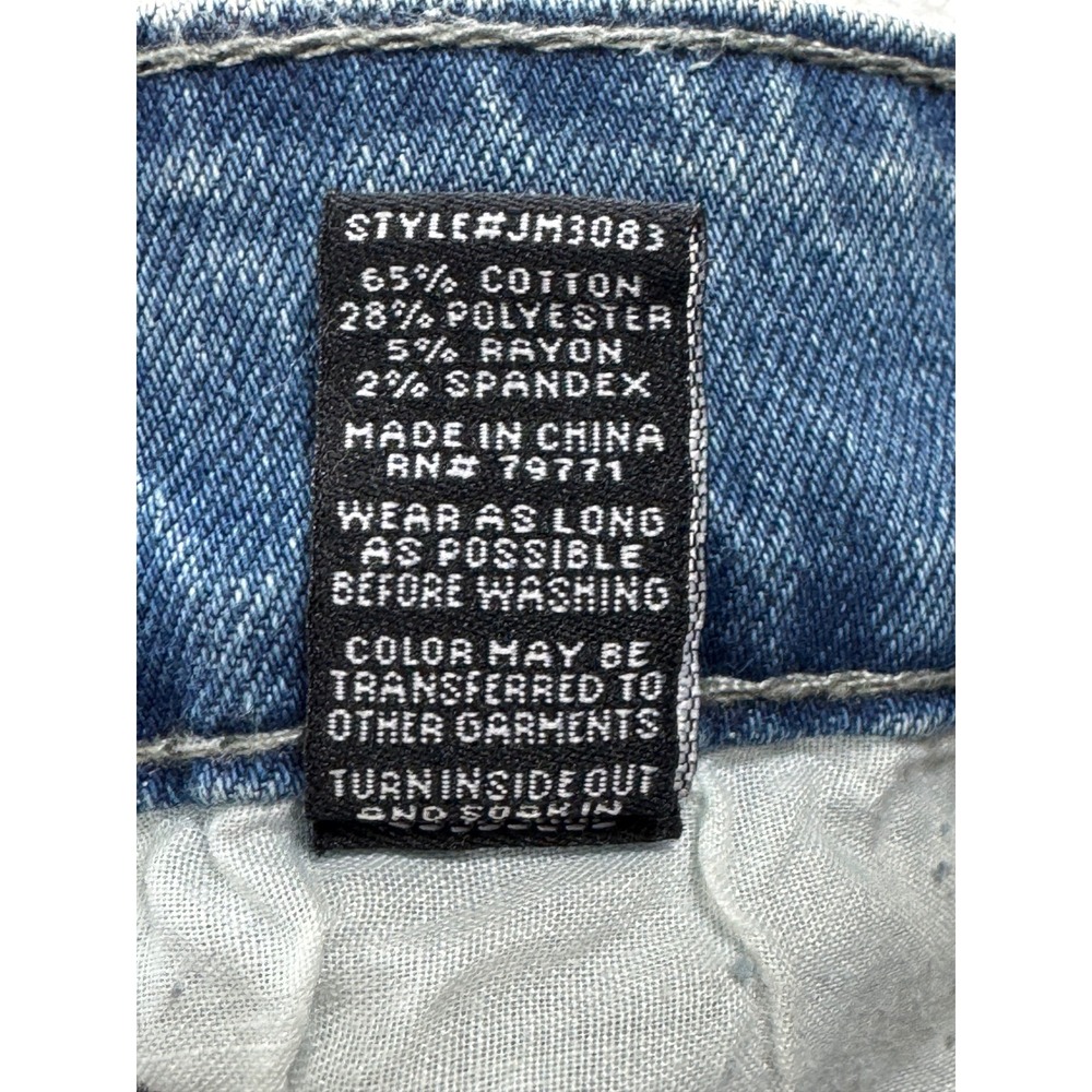 Jordan Craig Mens Sean Moto Distressed Slim Fit Blue Jeans 38x32 Meas: 39x31.5 - Picture 6 of 6